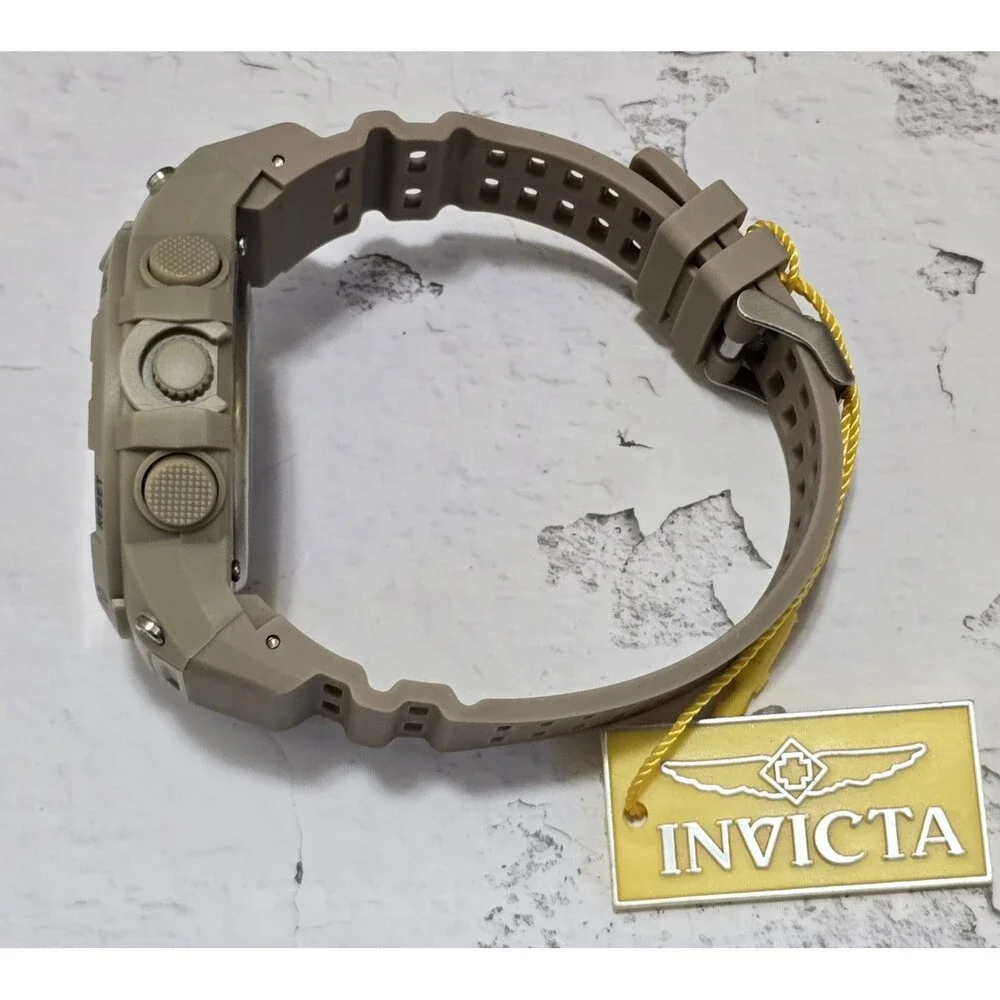 Invicta Racing Burnout Digital Men's Watch 52mm Light Brown 47526 Brand New